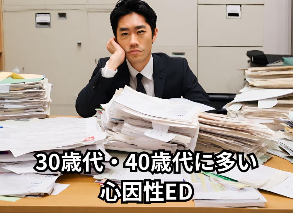 30歳代・40歳代に多い心因性ED