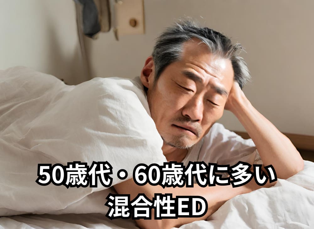 50歳代・60歳代に多い混合性ED